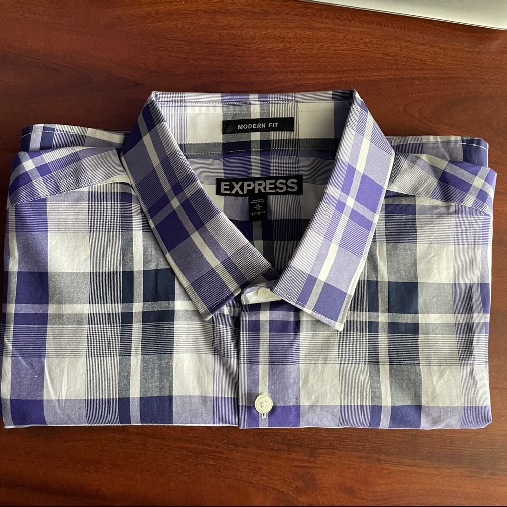 Express button up XL 17-17 1/2